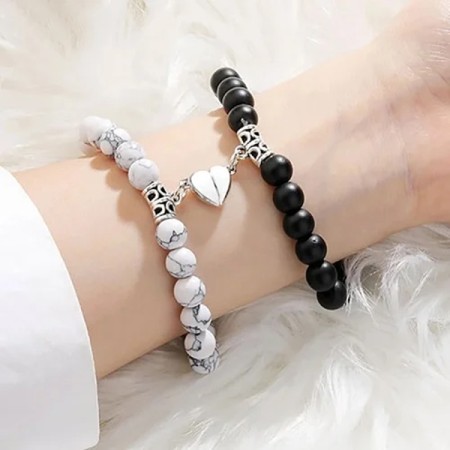 Heart Magnetic Bracelets for Couples