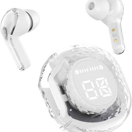 Wireless ultra pro Ear buds Transparent Digital Bluetooth Headphone
