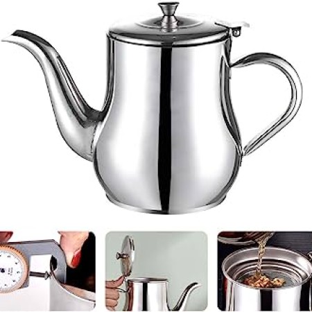 Stainless Steel Kitchen Oil Filter Pot 32oz
