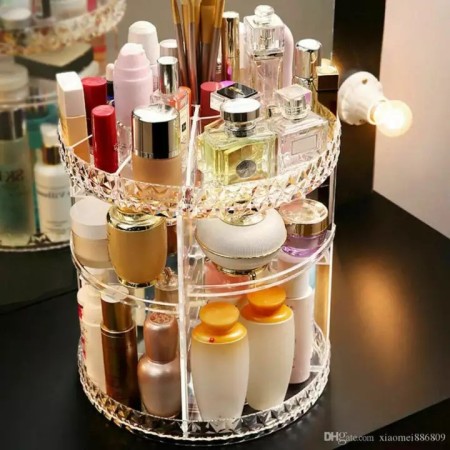360 Make Up Organizer Box Degree Rotation Cosmetic Organizer