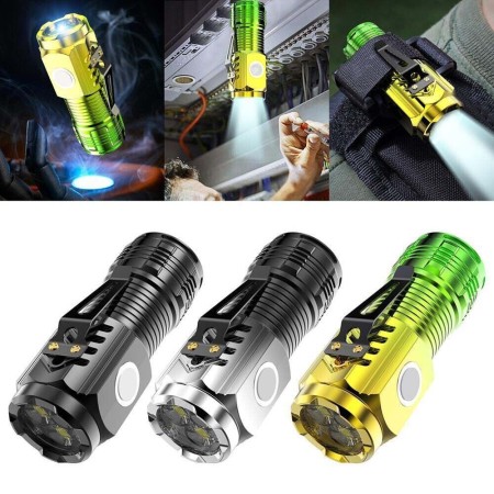 Super Bright Mini 3LED Flashlight With Pen Clip