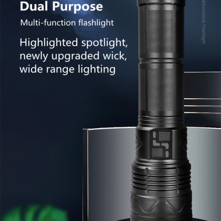 High Power Flashlight Strong Light LED 30400mah