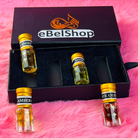 4Pcs  Attar White Oud,Misk Al Oud, Amber Oud, Oud Amiri