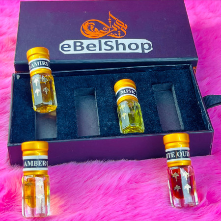 4Pcs  Attar White Oud,Misk Al Oud, Amber Oud, Oud Amiri
