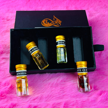 4Pcs  Attar White Oud,Misk Al Oud, Amber Oud, Oud Amiri