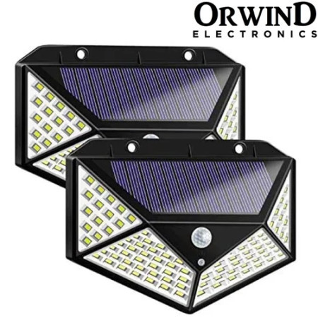 (2pcs ) LED BK 100 Light Solar  Interaction Wall Lamp, For Out Door