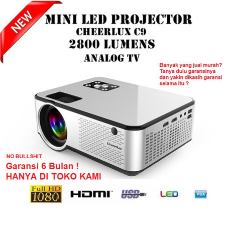Cheerlux C9 Android 3600 Lumens WiFi LED Projector