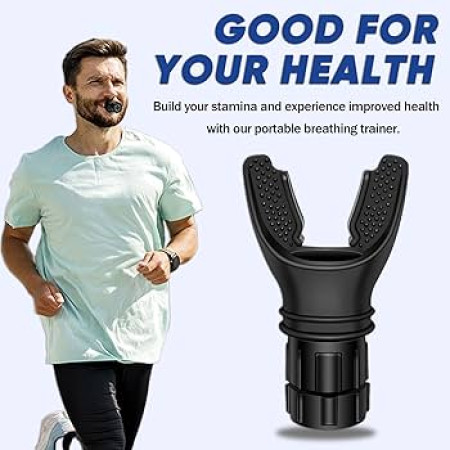 Silicone Breathing Trainer Lung Ventilator Fitness Equipment Exercise High Altitude Breathing Training Tool