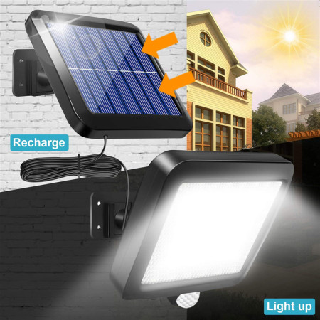 (1Pcs) 56 LED Solar Powered PIR Motion Sensor Solar Light
