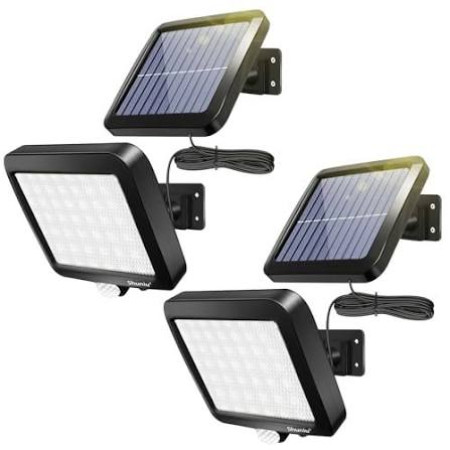 (2Pcs) 56 LED Solar Powered PIR Motion Sensor Solar Light