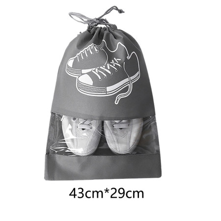 3pcs Portable Shoe Storage Organizer Bag with Transparent Window