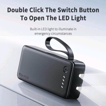 Ven-Dens VD-PB 059 Model 20000mAh Power Bank With uiisii Nick Band