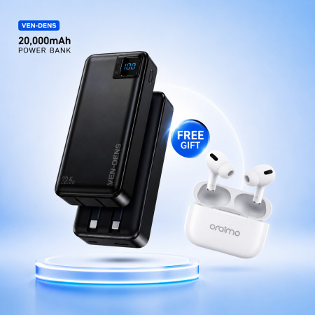Ven-Dens VD-PB 059 Model 20000mAh Power Bank With AirPods