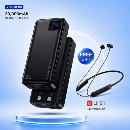 Ven-Dens VD-PB 059 Model 20000mAh Power Bank With uiisii Nick Band