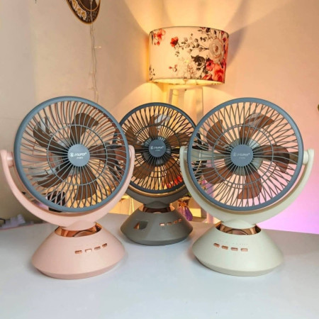 Joy Super JY-2570 Professional 6 Battery Rechargeable Portable Table Fan