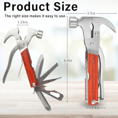 multifictional hammer tools travel tool set 9 in 1