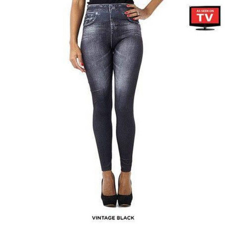 Slim N Lift Caresse Jeans Free Size (Black Color)