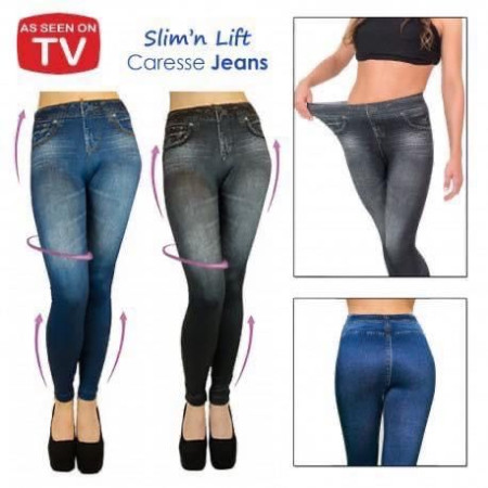 Slim N Lift Caresse Jeans Free Size (Black Color)