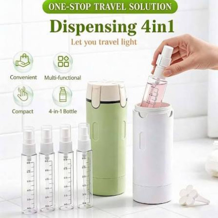 (2 pcs) 4 in 1 travel pump bottle